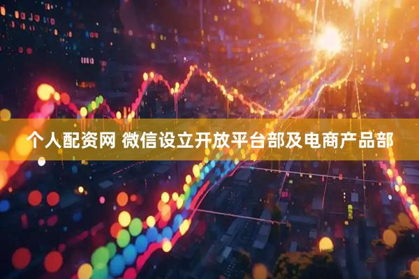 个人配资网 微信设立开放平台部及电商产品部